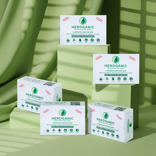 Heroganic Bathing Bar Set (Pack of 5)