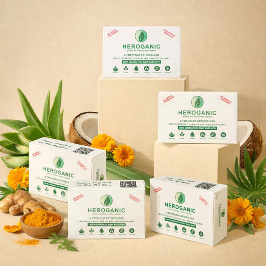 Heroganic Bathing Bar Set (Pack of 5)
